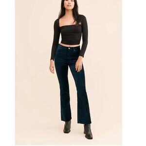 AGOLDE Nico Velvet Bootcut Jeans Blue Stretch Women’s 28